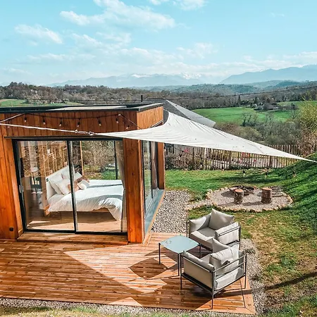 Insolite - - Vue Pyrenees - Brasero Chalet